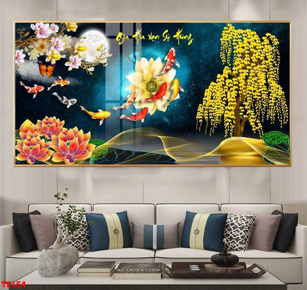 Tranh Tráng Gương Cửu Ngư Treo Phòng Khách Hà Nội 2 Uu diem cua Tranh Trang Guong Cuu Ngu Treo Phong Khach Ha Noi