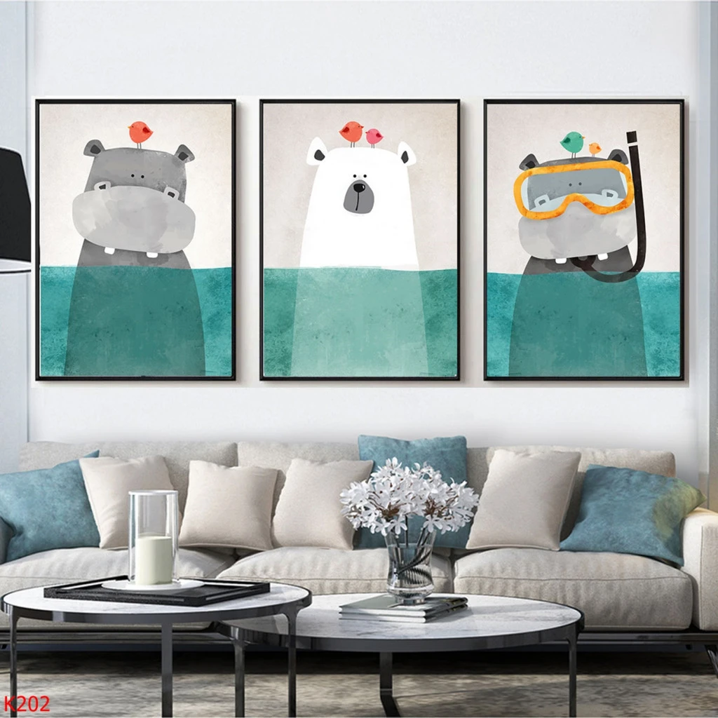 Tranh 3D Tráng Gương Bến Tre dễ thương treo phòng bé 5 Tranh 3D tráng gương dễ thương treo phòng bé hình gấu