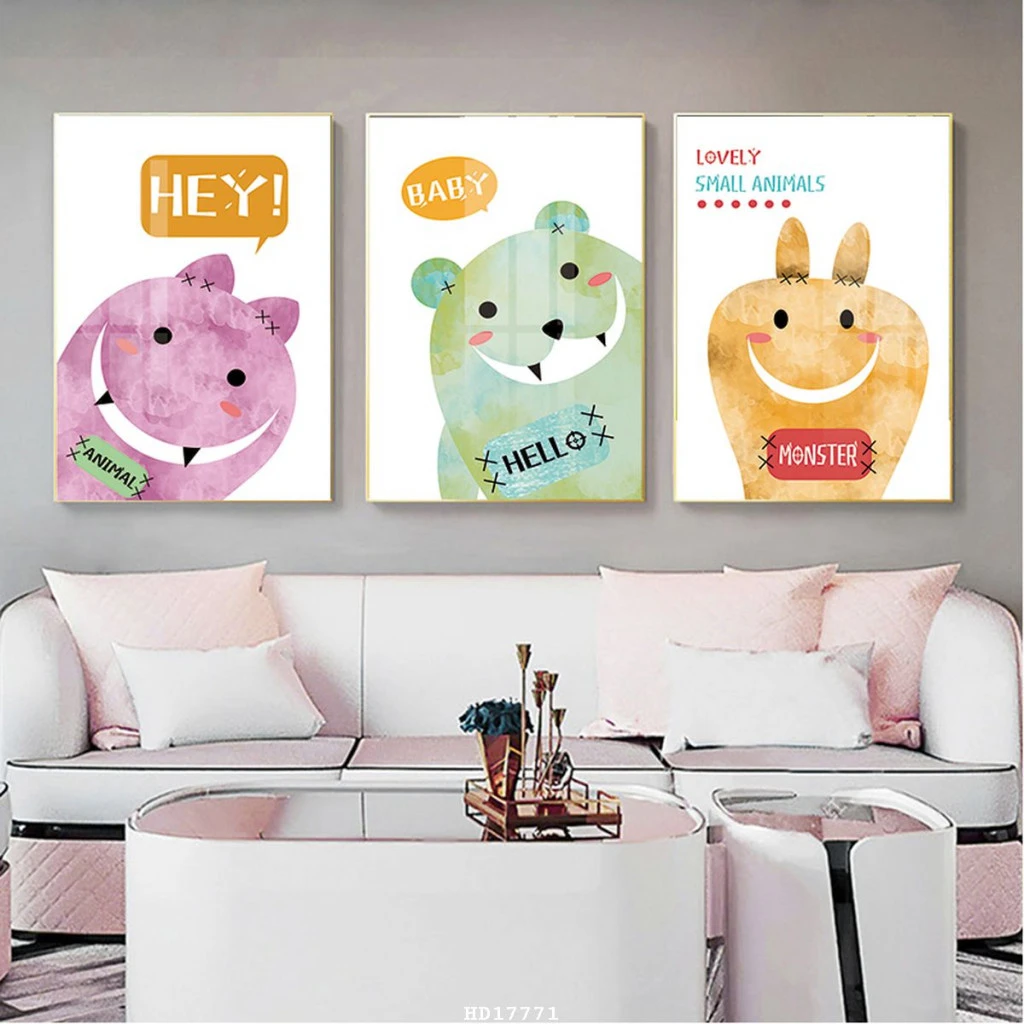 Tranh 3D Tráng Gương Bến Tre dễ thương treo phòng bé 1 Tranh 3D tráng gương dễ thương treo phòng bé