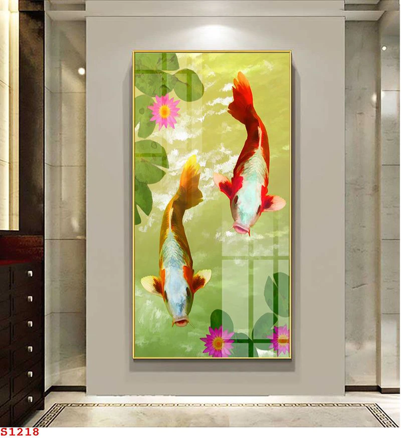 TRANH TRÁNG GƯƠNG CÁ CHÉP CAO BẰNG 2 Tranh tráng gương cá chép mang nhiều ý nghĩa may mắn