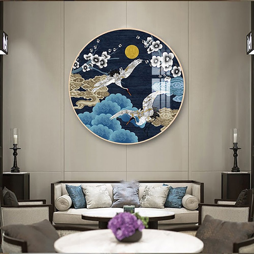 Tranh Tráng Gương Treo Phòng Ngủ Chim Công An Giang