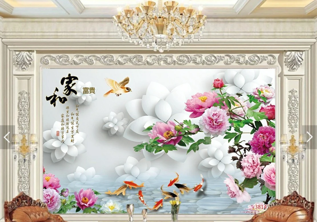 Tranh 3D Hậu Giang Hoa Mẫu Đơn Đẹp Hợp Với Những Hướng Treo Nào?