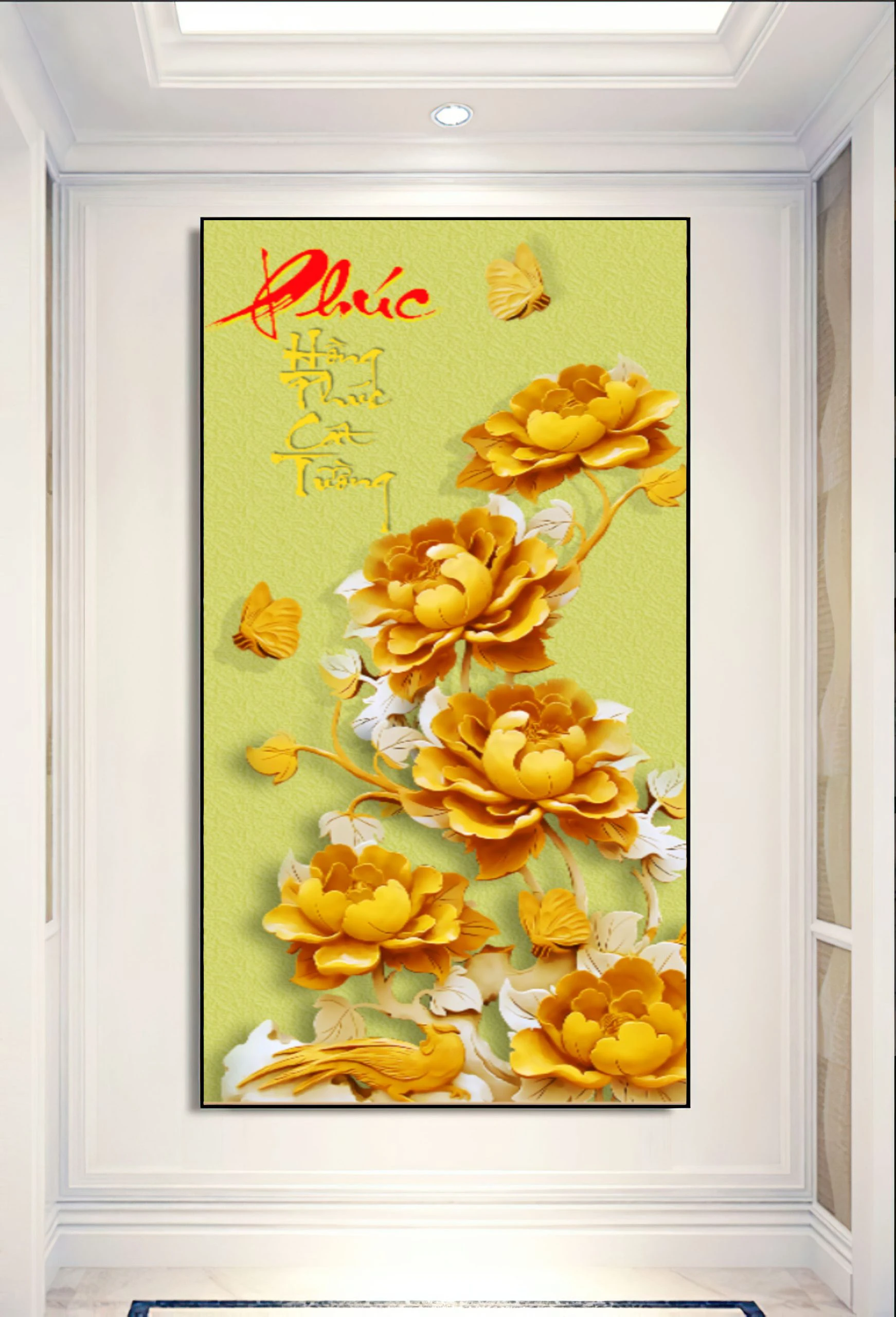 Ý Nghĩa Của Tranh 3D Hậu Giang Hoa Mẫu Đơn Đẹp