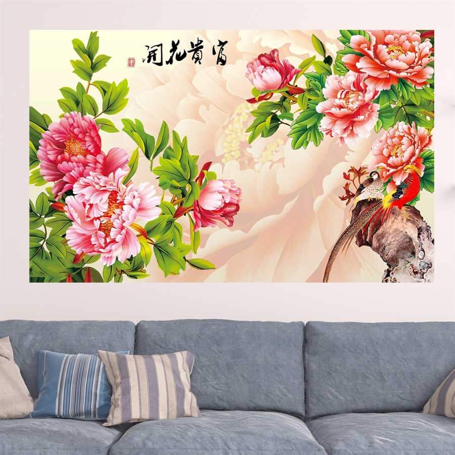 Tranh 3D Hậu Giang Hoa Mẫu Đơn Đẹp: Mang cả thiên nhiên vào không gian sống 4 Tranh 3D Hậu Giang Hoa Mẫu Đơn Đẹp