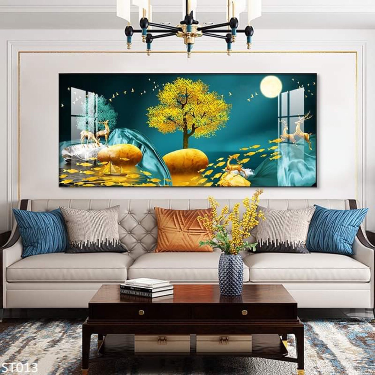 Tranh Led An Giang Hươu Tài Lộc Treo Tường 6 Tranh led An Giang hươu tài lộc treo tường