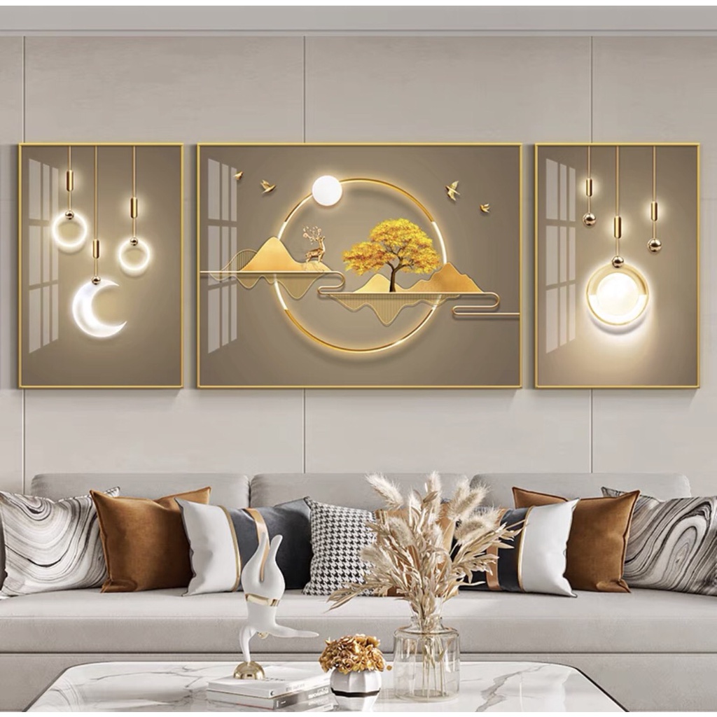 Tranh Led An Giang Hươu Tài Lộc Treo Tường 3 Tranh led An Giang hươu tài lộc treo tường