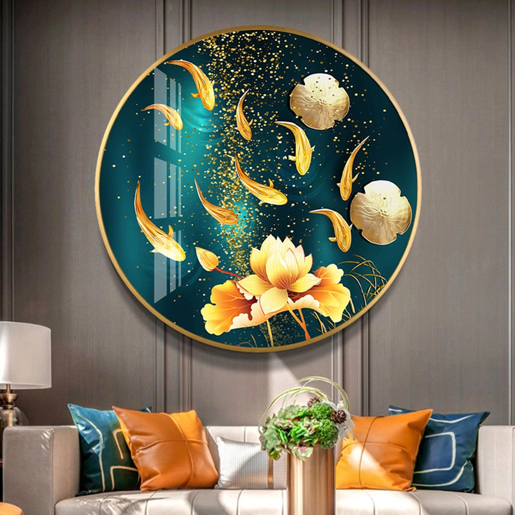 Tranh Tráng Gương Đà Nẵng Cá Chép Hoa Sen Hợp Với Tuổi Nào? 4 Tranh tráng gương Đà Nẵng cá chép hoa sen