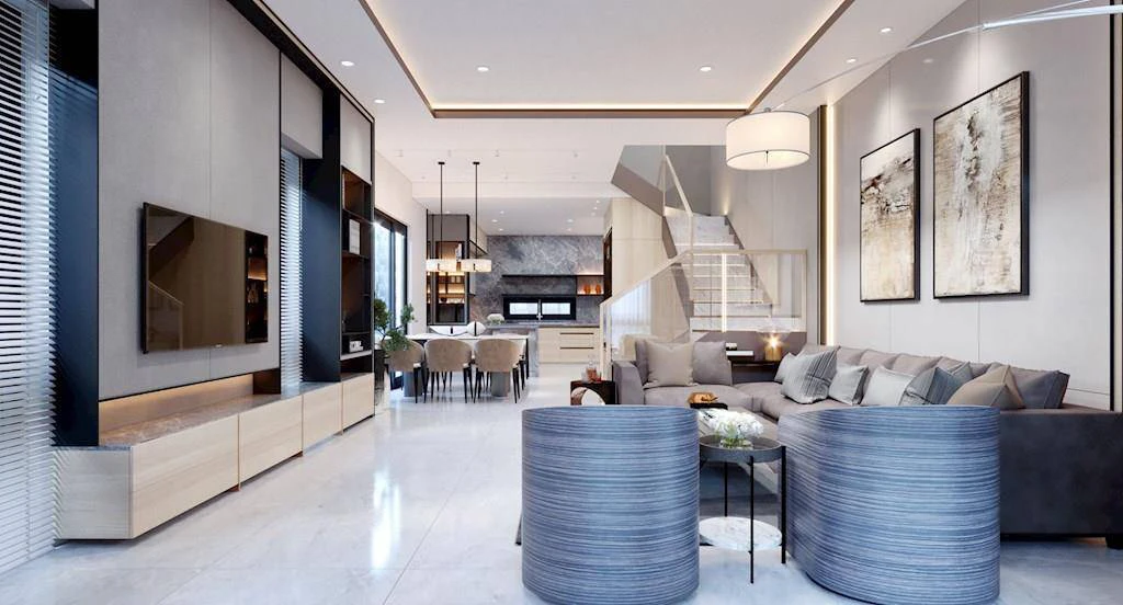 Thi Công Nội Thất Hiện Đại Huế Nhà Phố Hiện Đại Sang Trọng