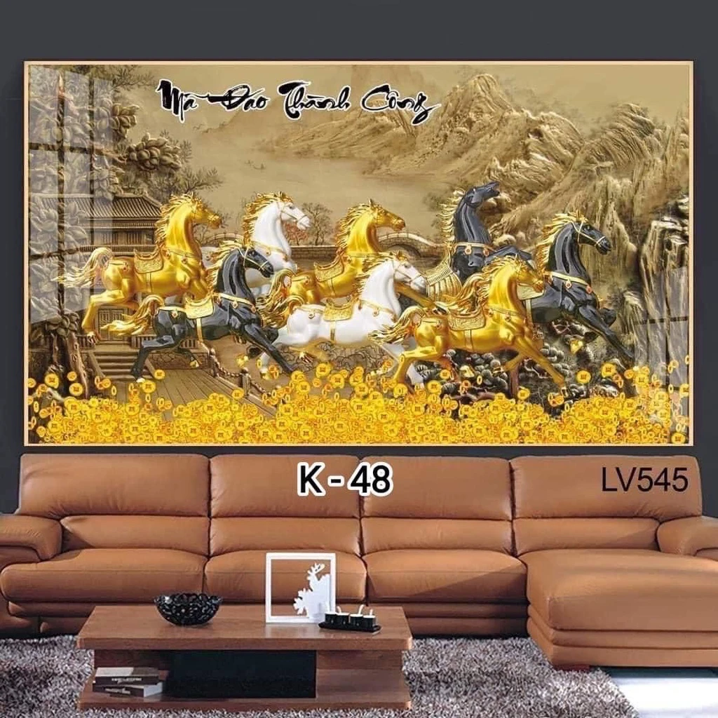 Tranh An Giang Mã Đáo Thành Công tặng bố