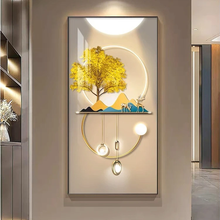 Tranh Tráng Gương Bắc Ninh treo tường hươu tuần lộc mang phong thủy gì? 3 Tranh tráng gương Bắc Ninh treo tường hươu tuần lộc