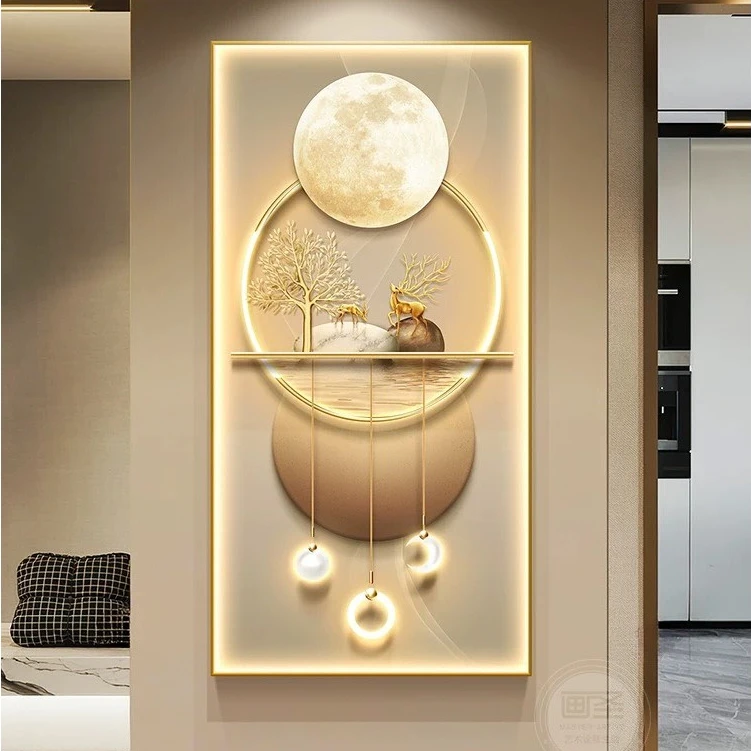 Tranh Tráng Gương Bắc Ninh treo tường hươu tuần lộc mang phong thủy gì? 1 Tranh tráng gương Bắc Ninh treo tường hươu tuần lộc