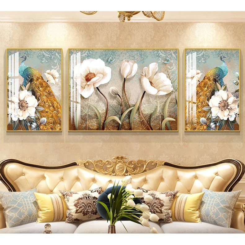 Top mẫu tranh Quảng Ngãi 5D con công đính đá pha lê đèn led tuyệt đẹp tại Oha Decor 2 Tranh Quảng Ngãi 5D con công đính đá pha lê đèn led