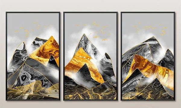 Tranh ghép bộ 3 nghệ thuật Nha Trang núi non