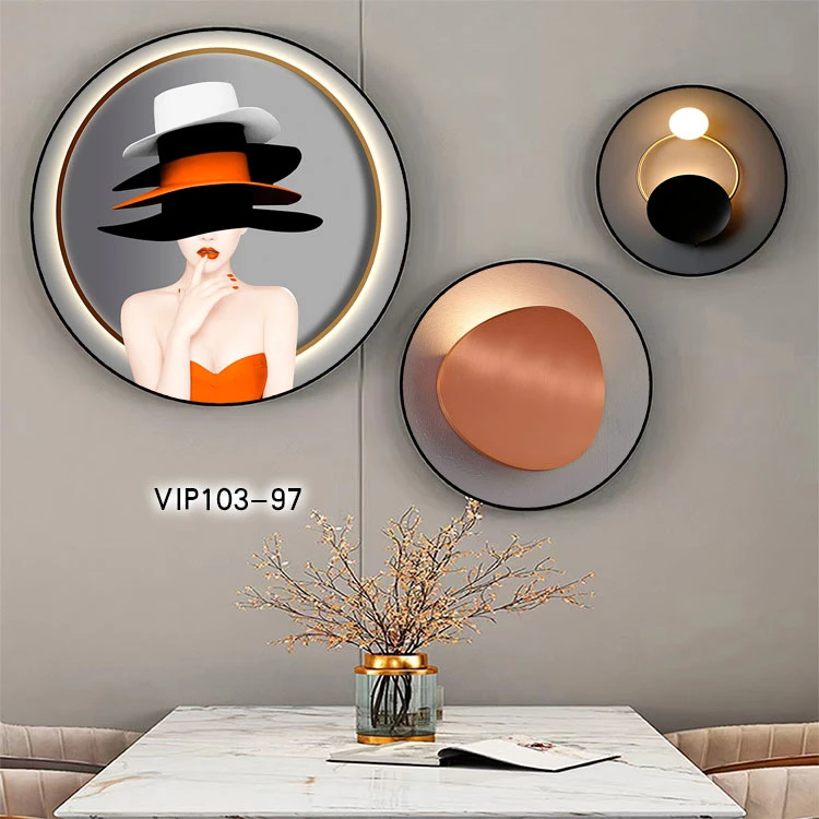 Tranh Đà Nẵng tròn canvas 3 tấm decor quán cafe