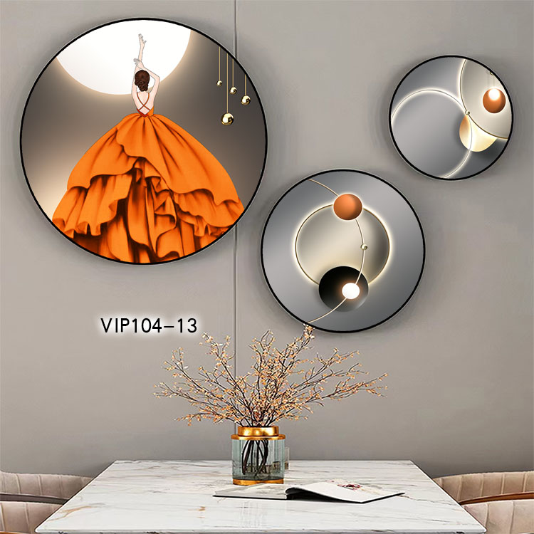 Tranh Đà Nẵng tròn canvas 3 tấm decor quán cafe