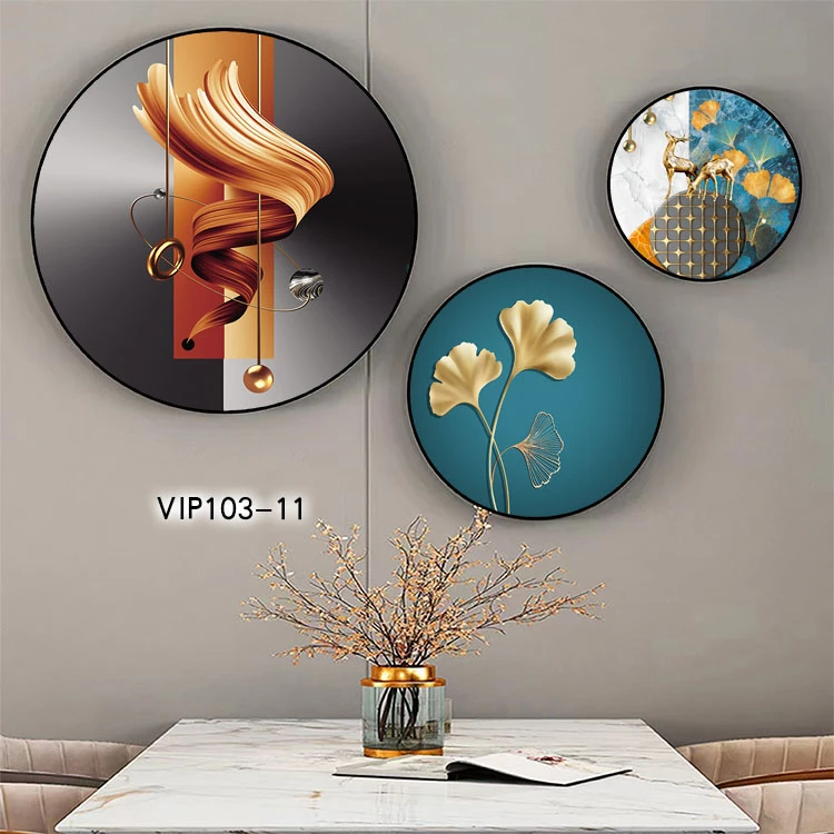 Tranh Đà Nẵng tròn canvas 3 tấm decor quán cafe