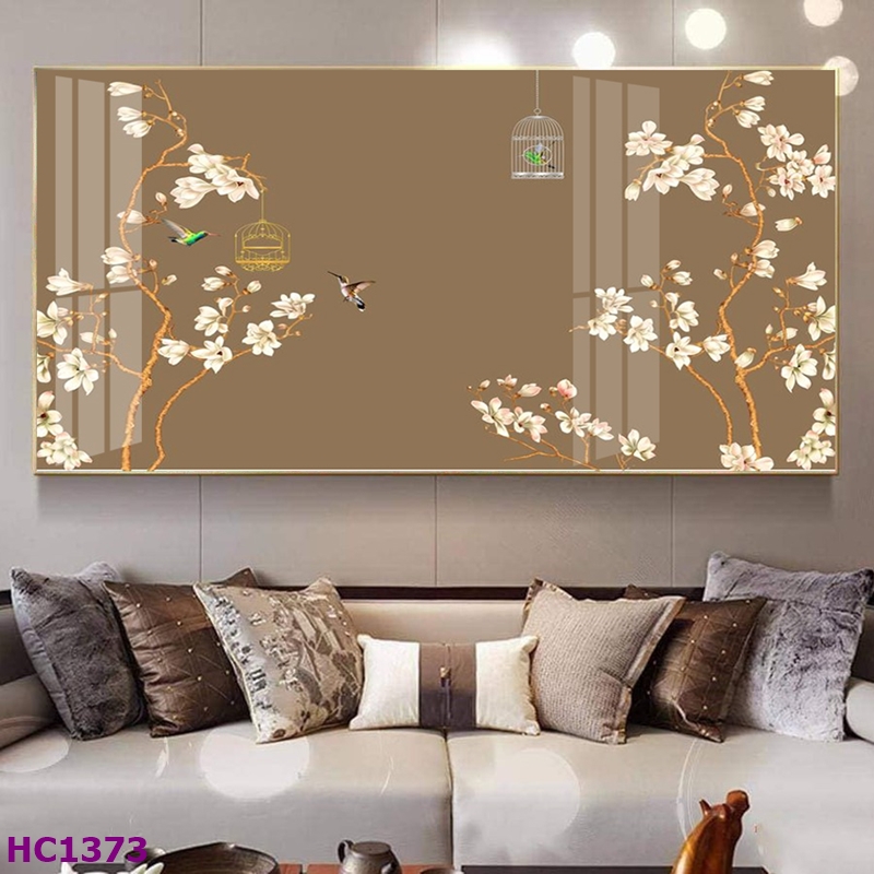 Tranh Kiên Giang Tết Hoa Đào Chim Én Cho Phòng Khách - Tạo Nên Không Gian Tết Rực Rỡ 4 Tranh Kiên Giang Tết hoa đào chim én cho phòng khách