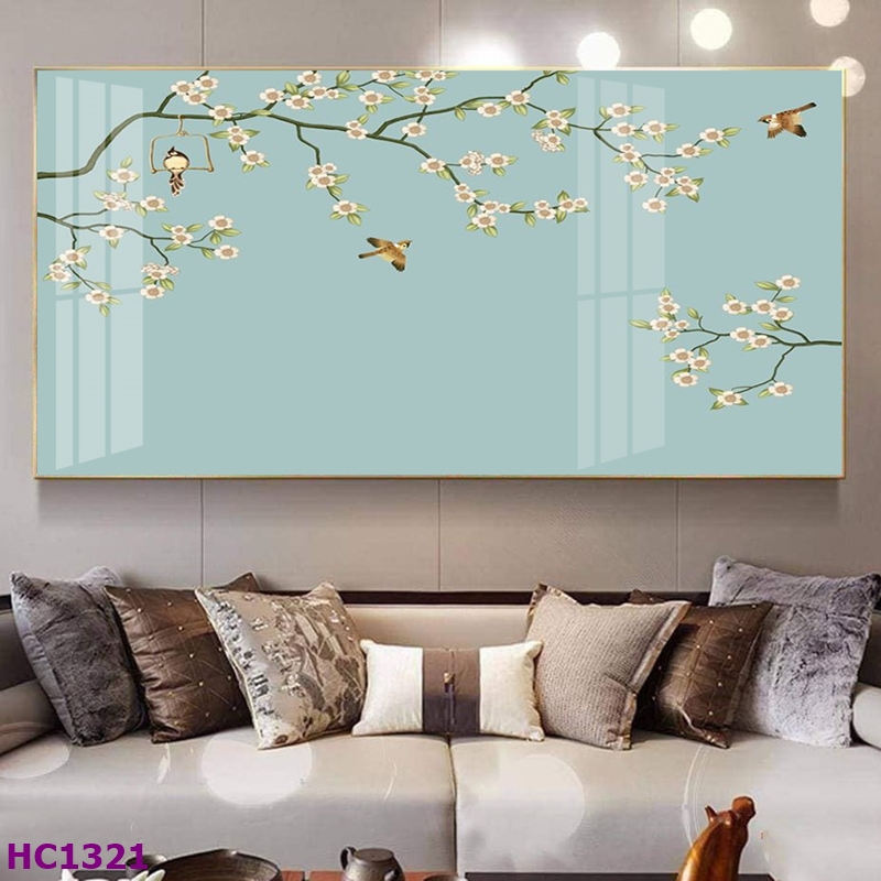 Tranh Kiên Giang Tết Hoa Đào Chim Én Cho Phòng Khách - Tạo Nên Không Gian Tết Rực Rỡ 14 Tranh Kiên Giang Tết hoa đào chim én cho phòng khách