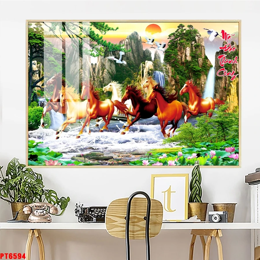 Tranh Đà Nẵng Tết năm 2025 Ất Tỵ bát mã truy phong gia chủ cần biết 6 Tranh Đà Nẵng Tết phong thủy năm 2025 Ất Tỵ bát mã truy phong