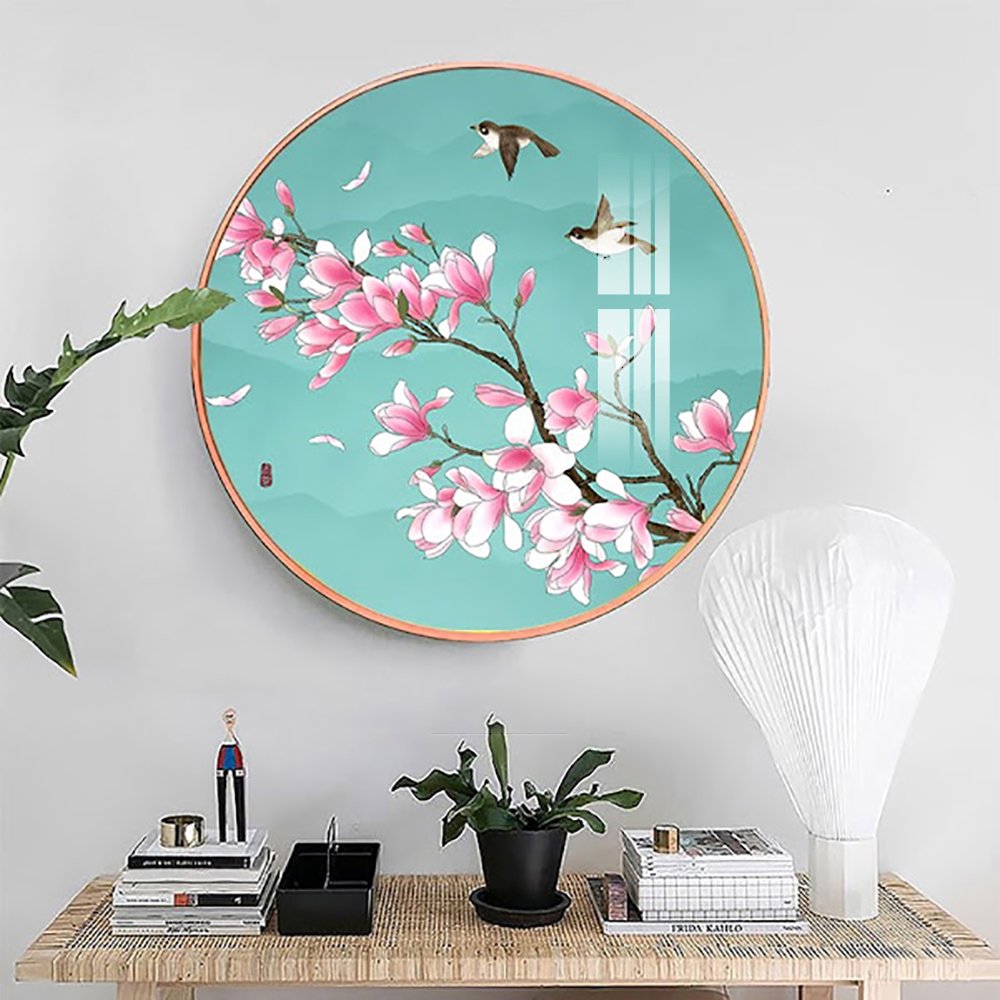 Tranh tết tráng gương hoa đào làm quà tặng Bình Dương có nên? 5 Tranh Tết tráng gương hoa đào làm quà tặng Bình Dương