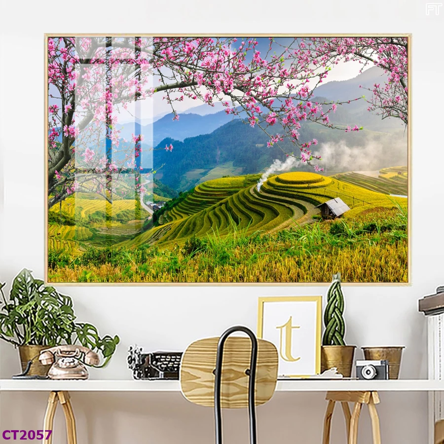 Tranh tết tráng gương hoa đào làm quà tặng Bình Dương có nên? 12 Tranh Tết tráng gương hoa đào làm quà tặng Bình Dương
