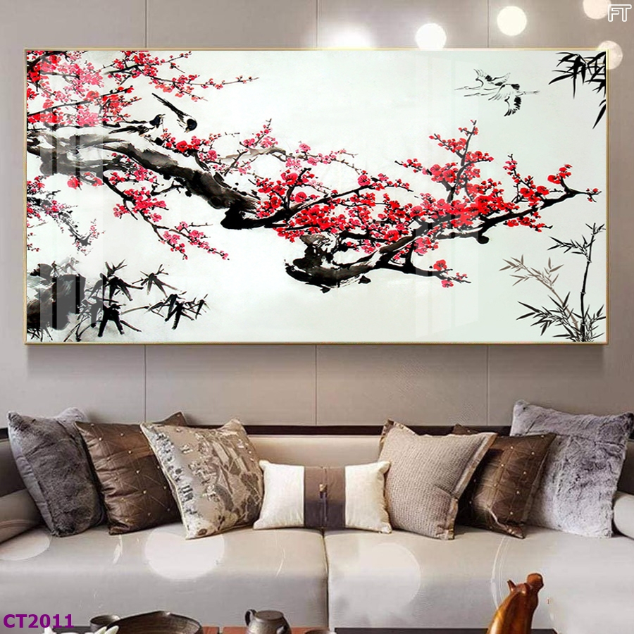 Tranh tết tráng gương hoa đào làm quà tặng Bình Dương có nên? 10 Tranh Tết tráng gương hoa đào làm quà tặng Bình Dương