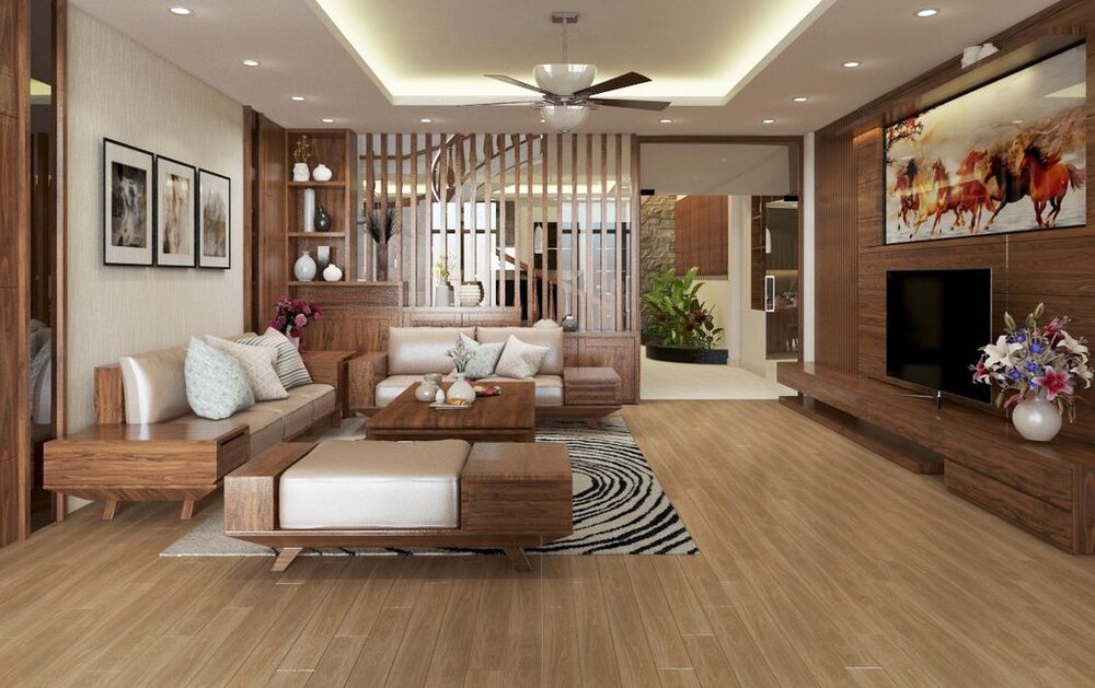 Thi công nội thất phòng khách Quảng Nam