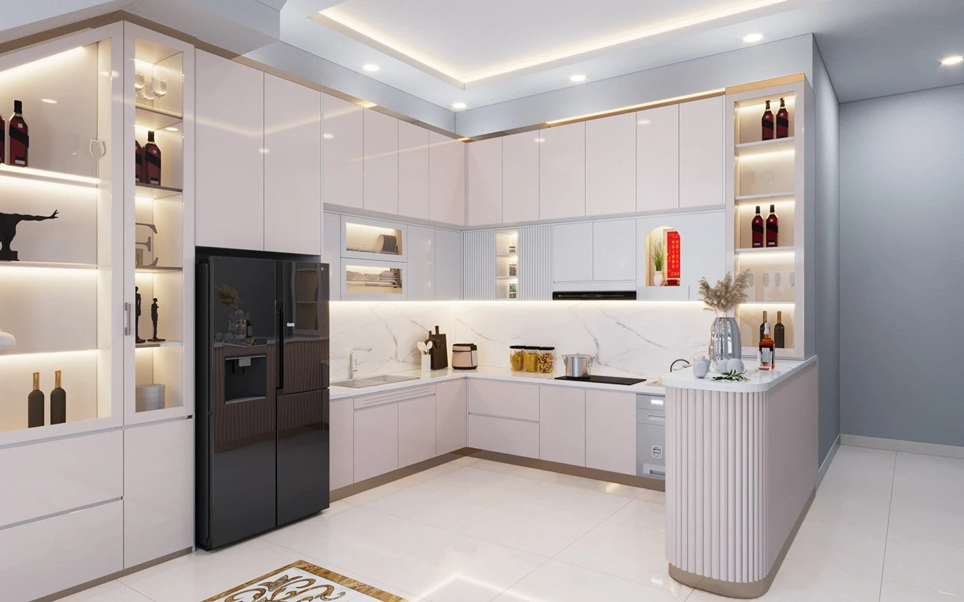 Thi Công Phòng Bếp Chung Cư Đà Nẵng Chuyên Nghiệp - Nâng Tầm Không Gian Sống Hiện Đại 8 Thi công nội thất phòng bếp chung cư Đà Nẵng