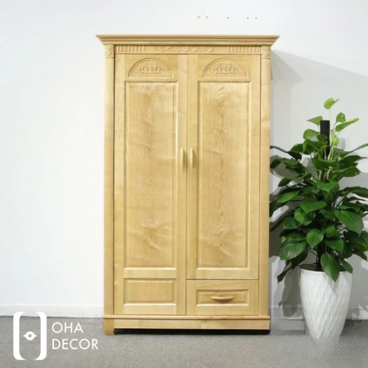 Tủ quần áo gỗ sồi tự nhiên Đà Nẵng - Sự lựa chọn hoàn hảo từ Oha Decor 2 Tủ quần áo gỗ sồi 2 cánh