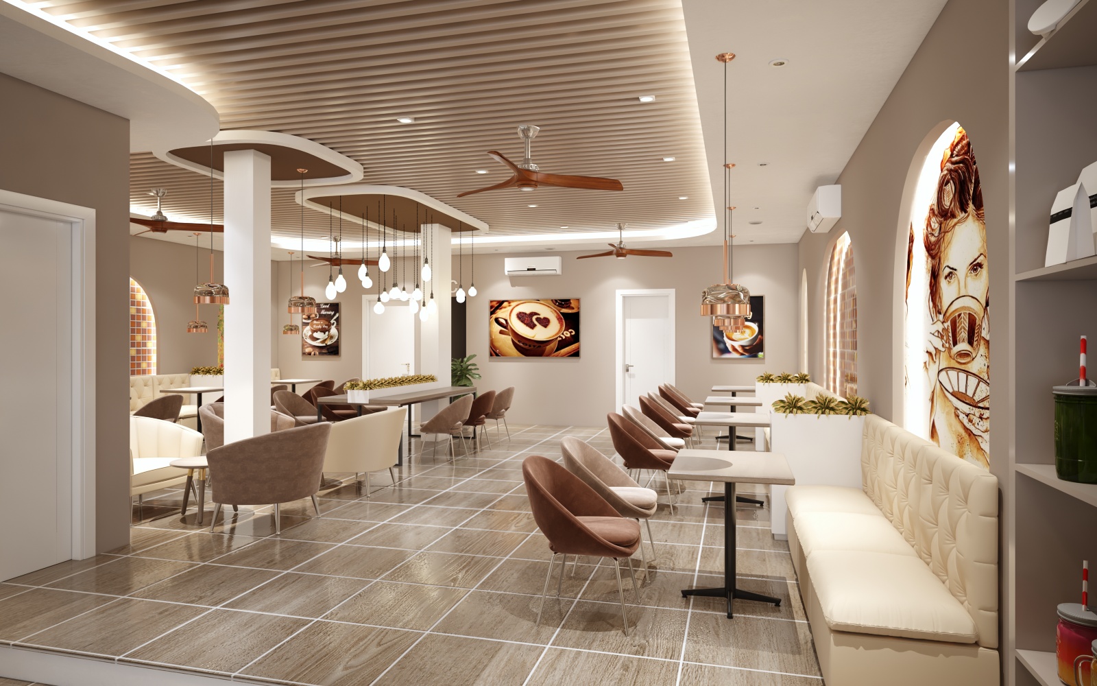 Thiết kế thi công quán cafe Quảng Nam đẹp, chuyên nghiệp 1 thiết kế thi công quán cà phê Quảng Nam