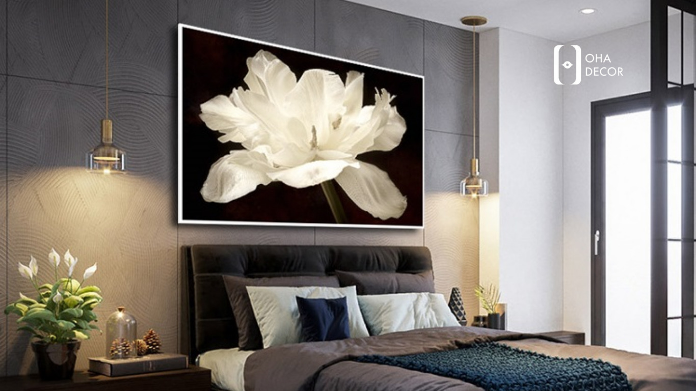Tranh treo phòng ngủ Quảng Nam - Tạo không gian thư giãn từ Oha Decor 2 Tranh hoa nghệ thuật treo phòng ngủ Quảng Nam