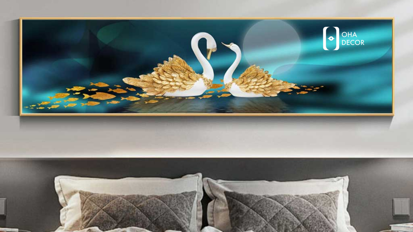 Tranh treo phòng ngủ Quảng Nam - Tạo không gian thư giãn từ Oha Decor 1 Tranh treo phòng ngủ tráng gương sang trọng tại Quảng Nam