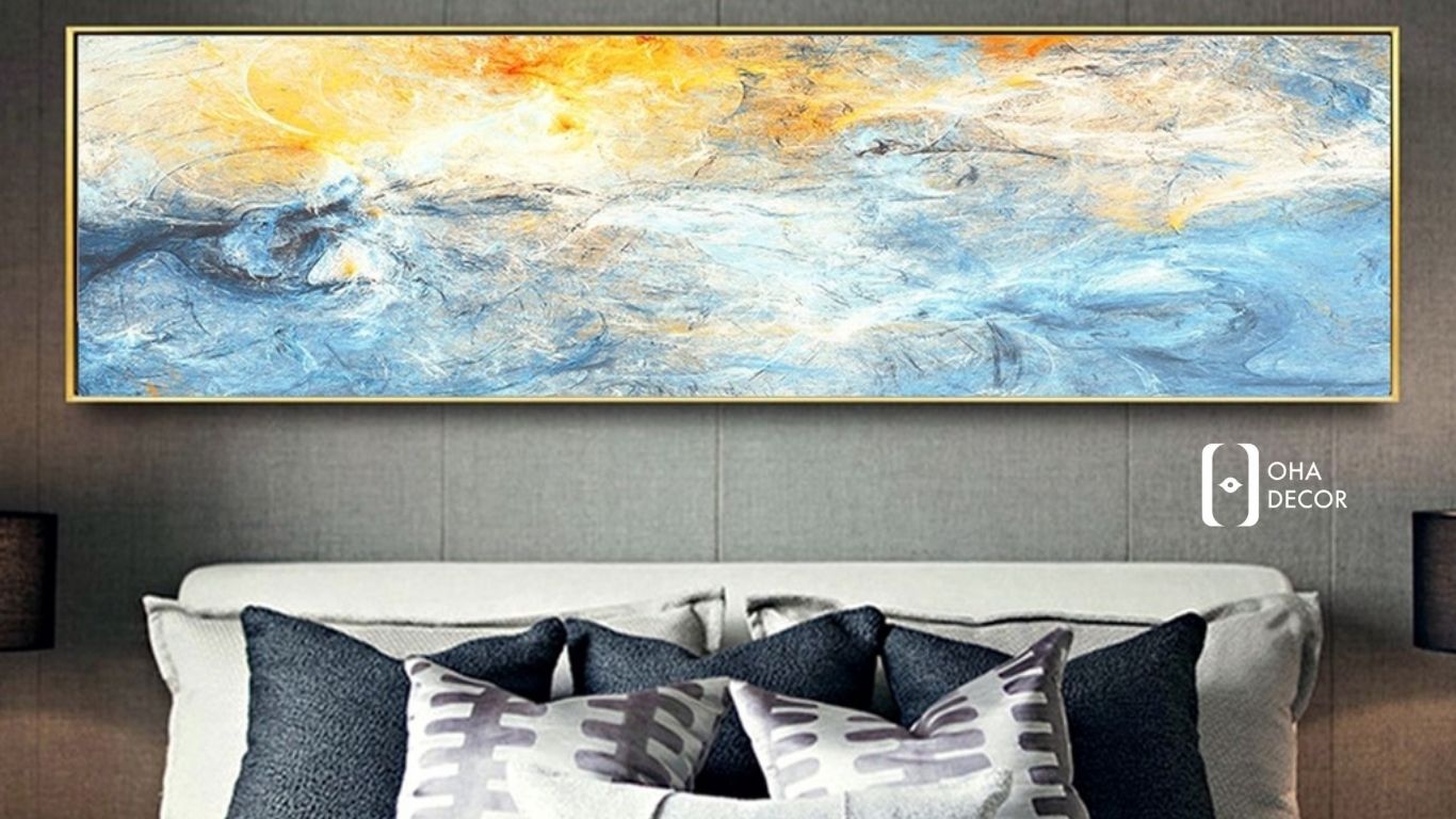 Tranh treo phòng ngủ Quảng Nam - Tạo không gian thư giãn từ Oha Decor 3 Tranh trừu tượng treo phòng ngủ Quảng Nam