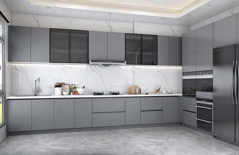 Tủ bếp nhôm tấm giá rẻ Đà Nẵng - Không gian bếp đẳng cấp cho mọi gia đình 1 Tủ bếp nhôm tấm giá rẻ Đà Nẵng đẹp, sang trọng, đẳng cấp