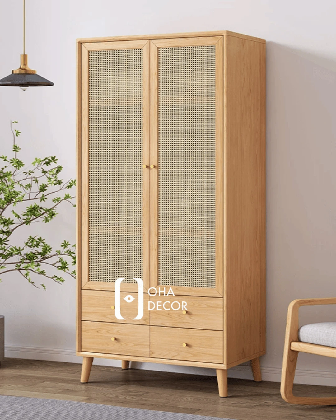 Tủ Quần Áo Gỗ Tự Nhiên BR050