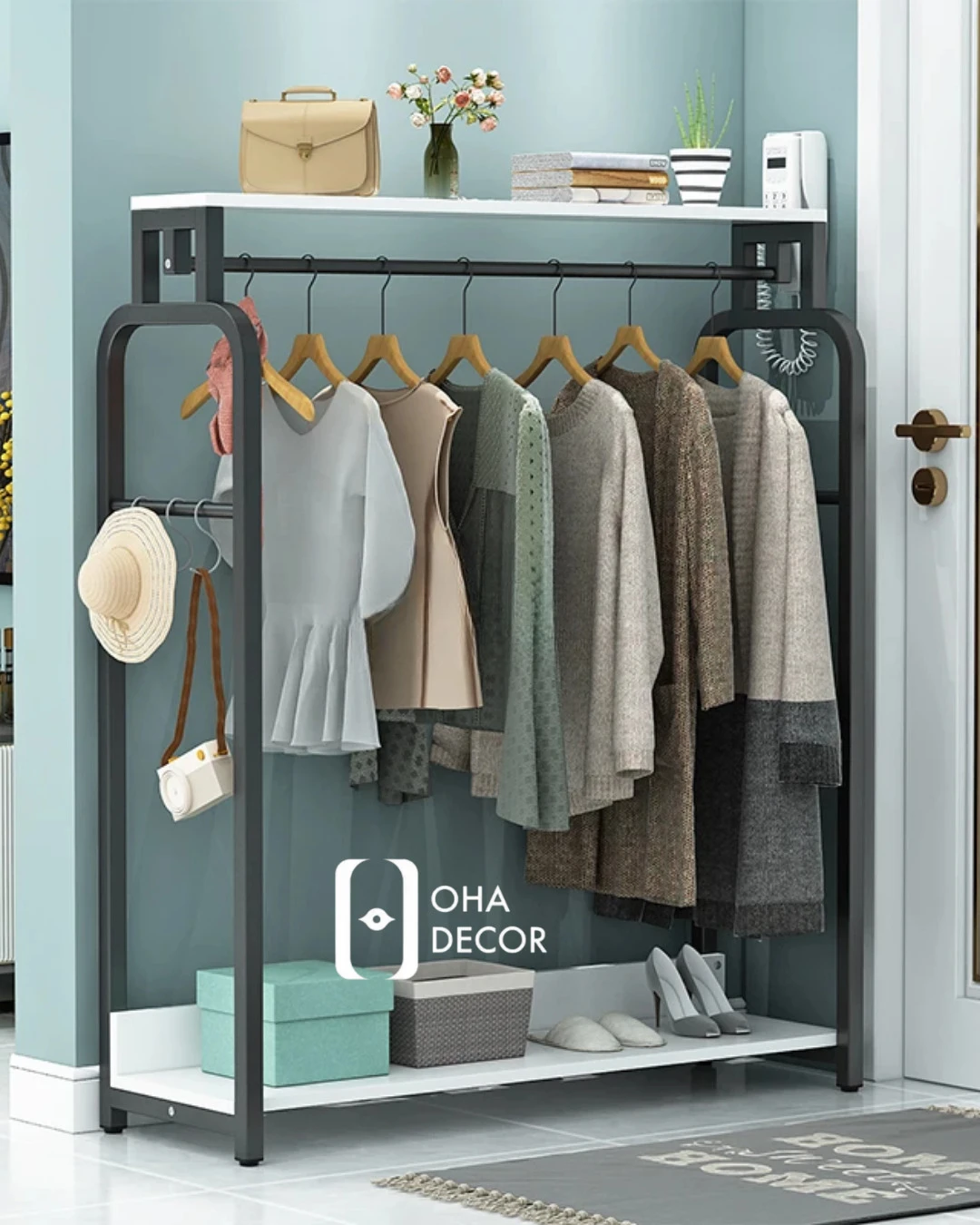 Kệ treo quần áo thiết kế hiện đại