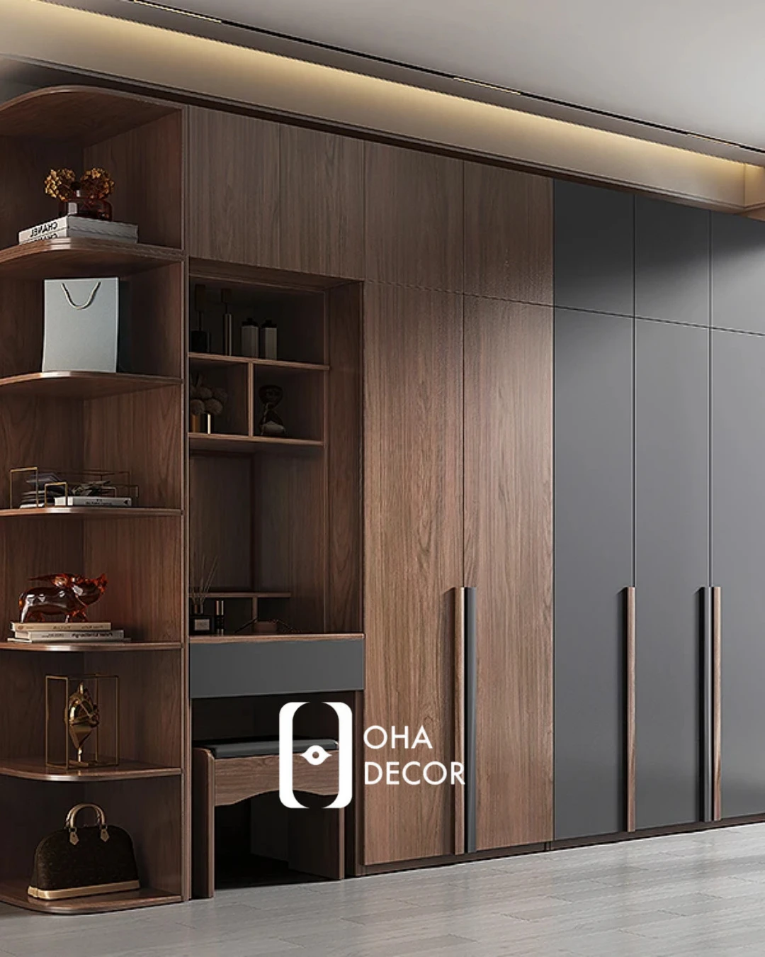 Tủ quần áo thiết kế sang trọng, hiện đại