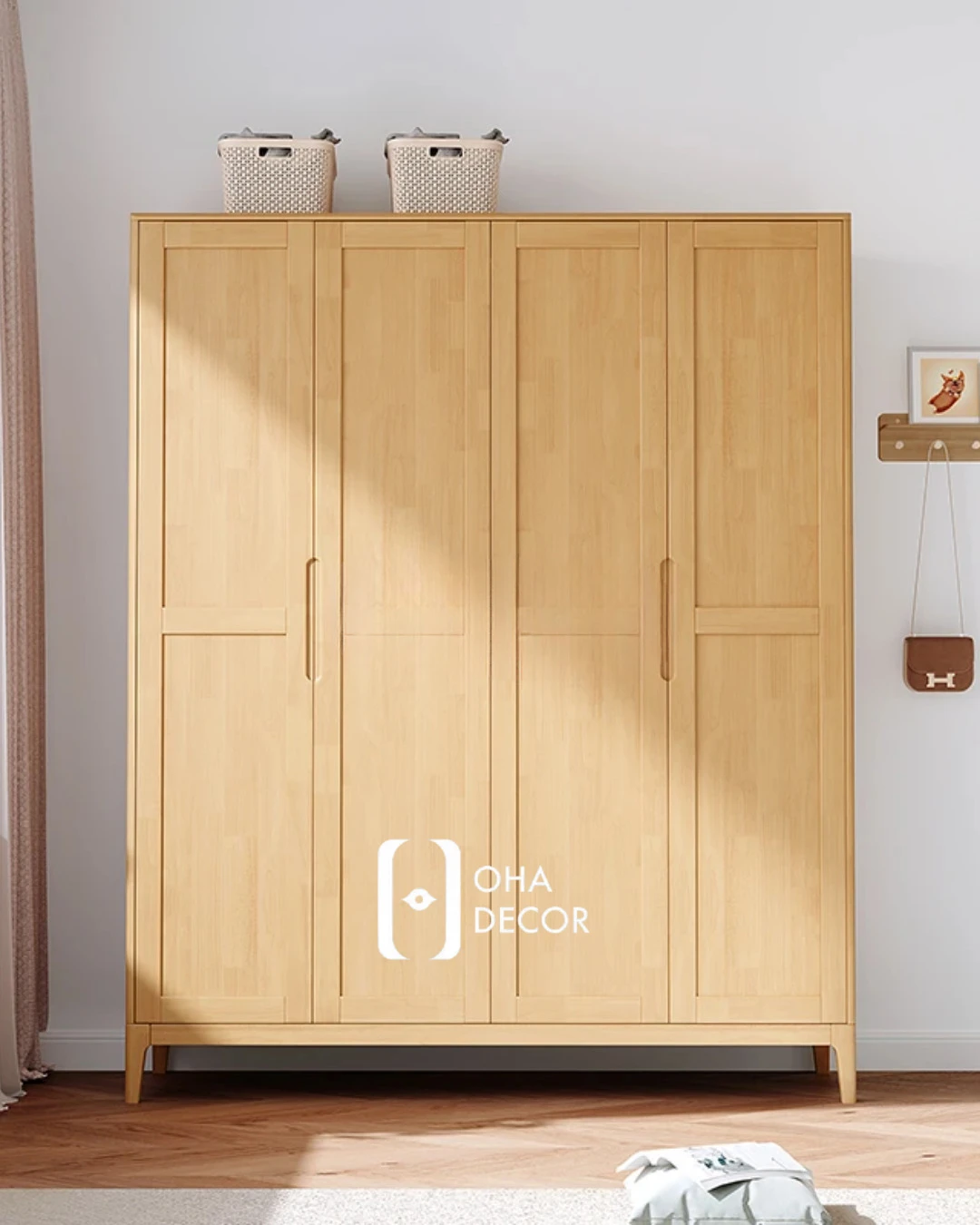 Tủ quần áo gỗ tự nhiên cao cấp