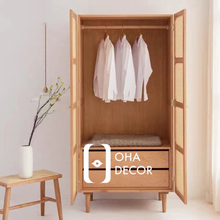 Tủ Quần Áo Gỗ Tự Nhiên Phong Cách Hiện Đại 2 Tủ Quần Áo Gỗ Tự Nhiên Phong Cách Hiện Đại
