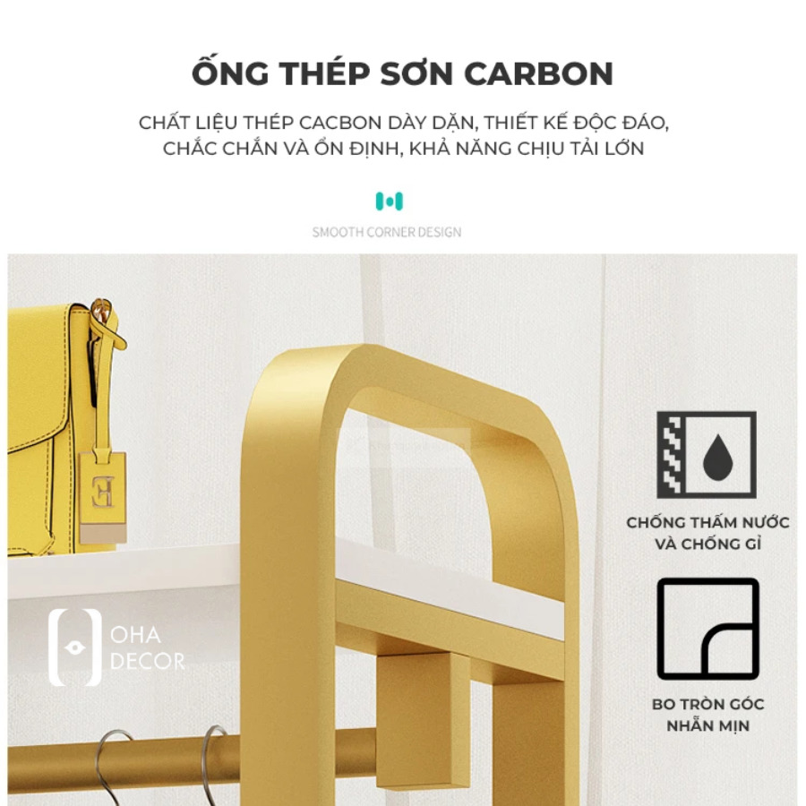 Kệ Treo Quần Áo Khung Thép Hiện Đại 3 5