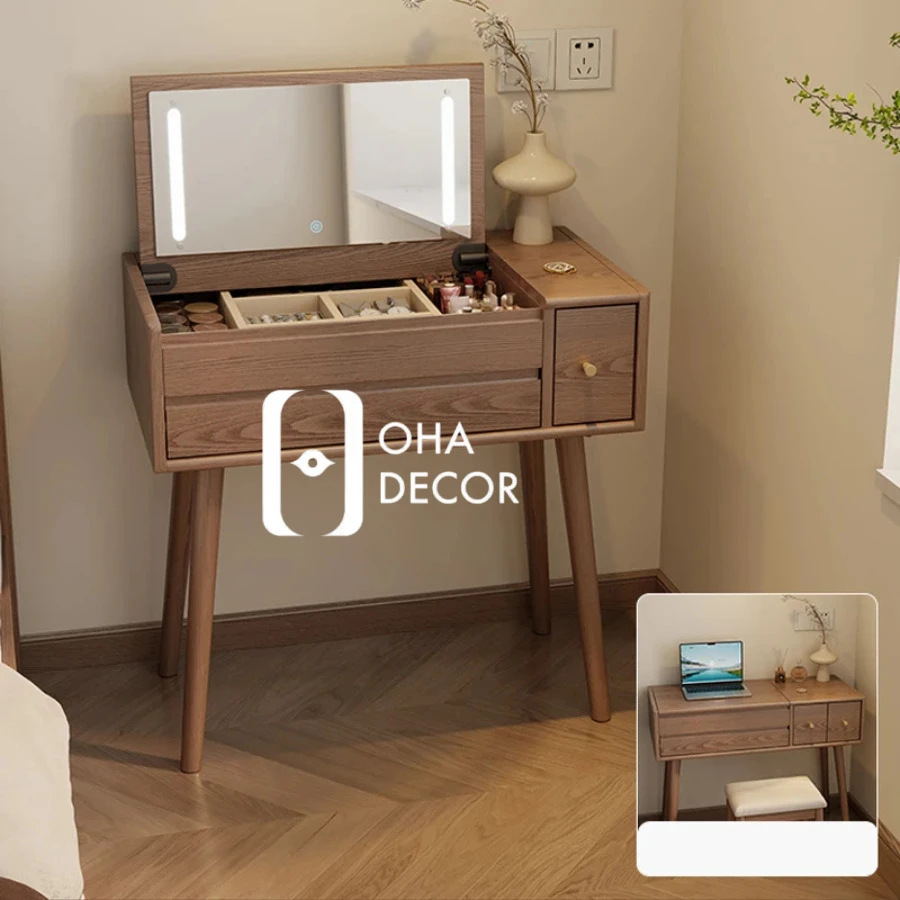 Bàn Trang Điểm Gỗ Tự Nhiên Thiết Kế Hiện Đại BR117 6 Oha logo
