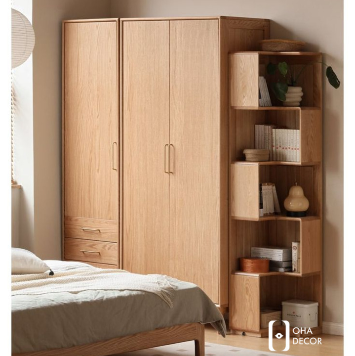 Tủ quần áo gỗ tự nhiên đa năng tại Đà Nẵng – Kiệt tác nội thất từ Oha Decor 5 Các mẫu tủ quần áo gỗ tự nhiên đa năng nổi bật tại Oha Decor