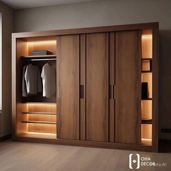 Tủ Quần Áo Phòng Ngủ Gỗ Tự Nhiên tại Quảng Ngãi – Vẻ đẹp vượt thời gian từ Oha Decor 4 Các mẫu tủ quần áo phòng ngủ gỗ tự nhiên nổi bật