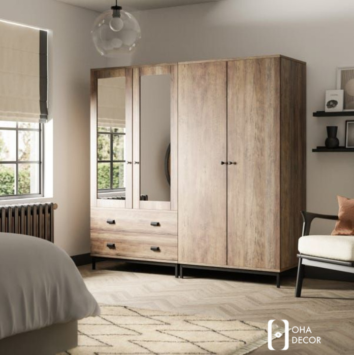 Tủ quần áo gỗ có gương Huế – Giải pháp nội thất tiện nghi từ Oha Decor 2 Đặc điểm nổi bật của tủ quần áo gỗ có gương Huế