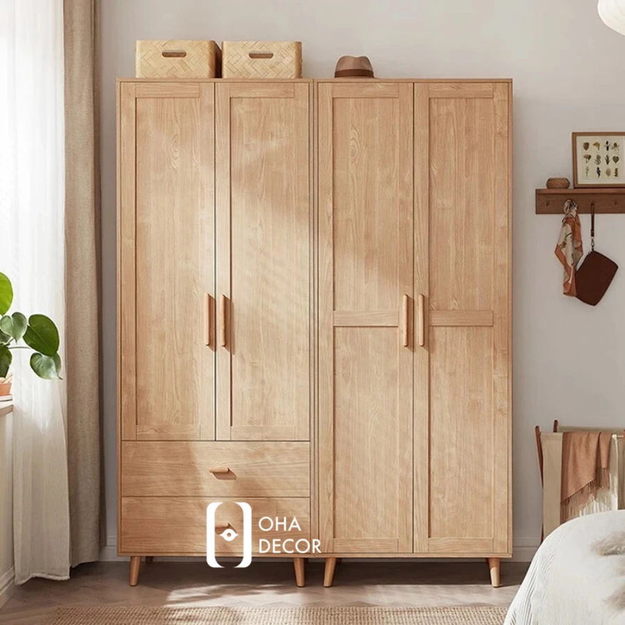 tủ quần áo gỗ gõ đỏ 1