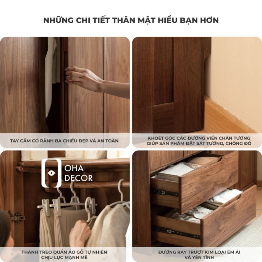 Tủ Quần Áo Gỗ Tự Nhiên Đa Năng 3 Lý do nên chọn tủ quần áo gỗ tự nhiên đa năng