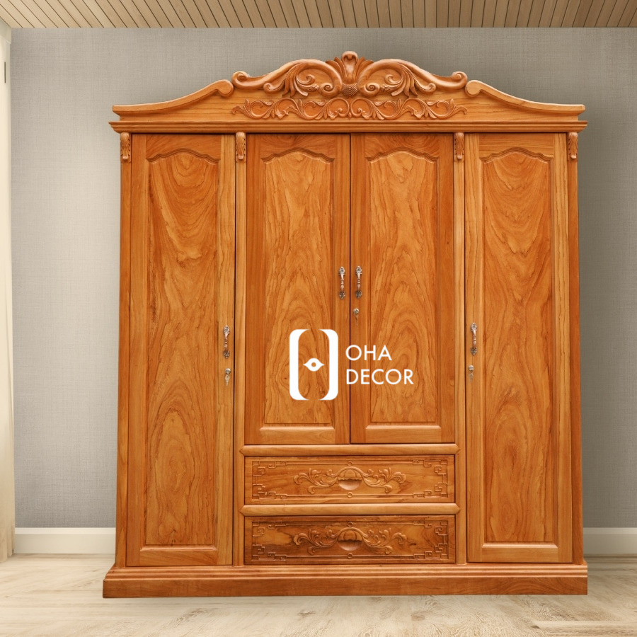 Tủ Quần Áo Gỗ Gõ Đỏ 3 Lý do nên chọn tủ quần áo gỗ gõ đỏ
