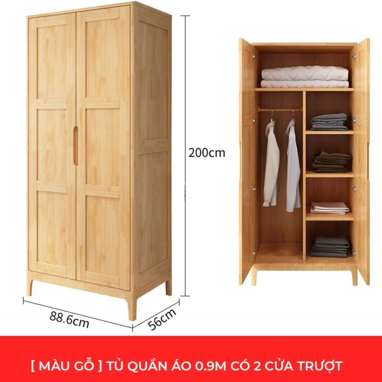 Tủ Quần Áo Gỗ Tự Nhiên Cao Cấp 3 tu quan ao go tu nhien cao cap 2