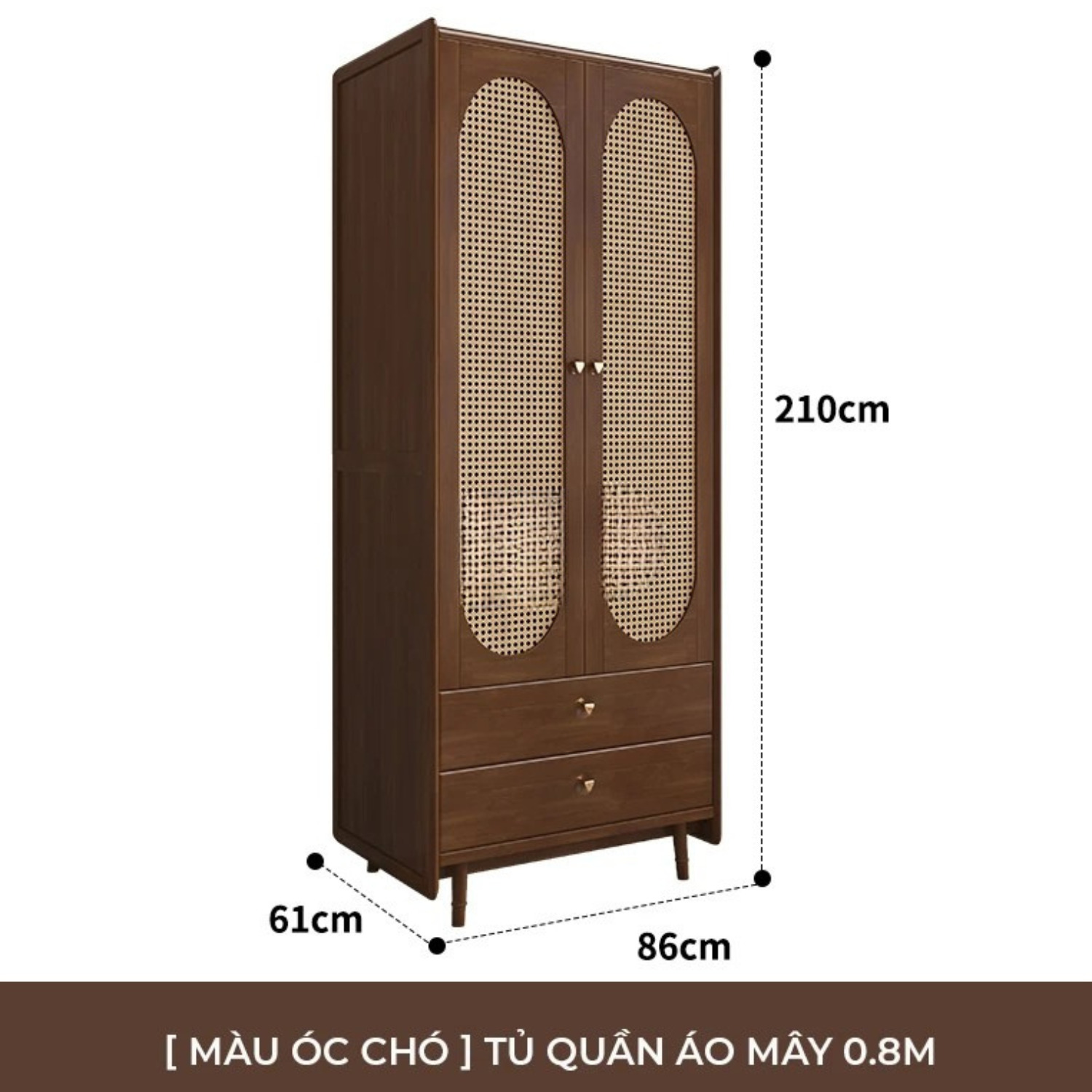 Tủ Quần Áo Gỗ Tự Nhiên Hiện Đại 2 tu quan ao go tu nhien hien dai 1