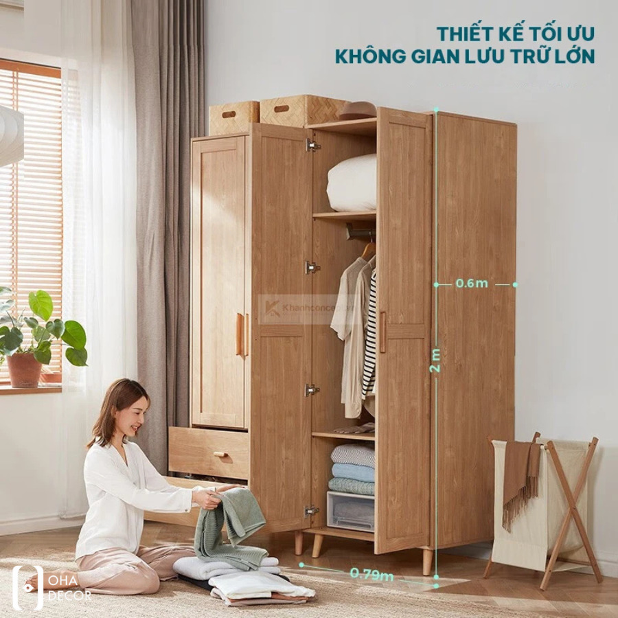 Tủ quần áo gỗ xoan đào HCM: Nội thất hoàn hảo cho mọi nhà 2 tu quan ao go xoan dao hcm1